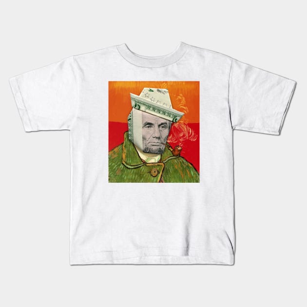 Abe Van Gogh Kids T-Shirt by yosuke